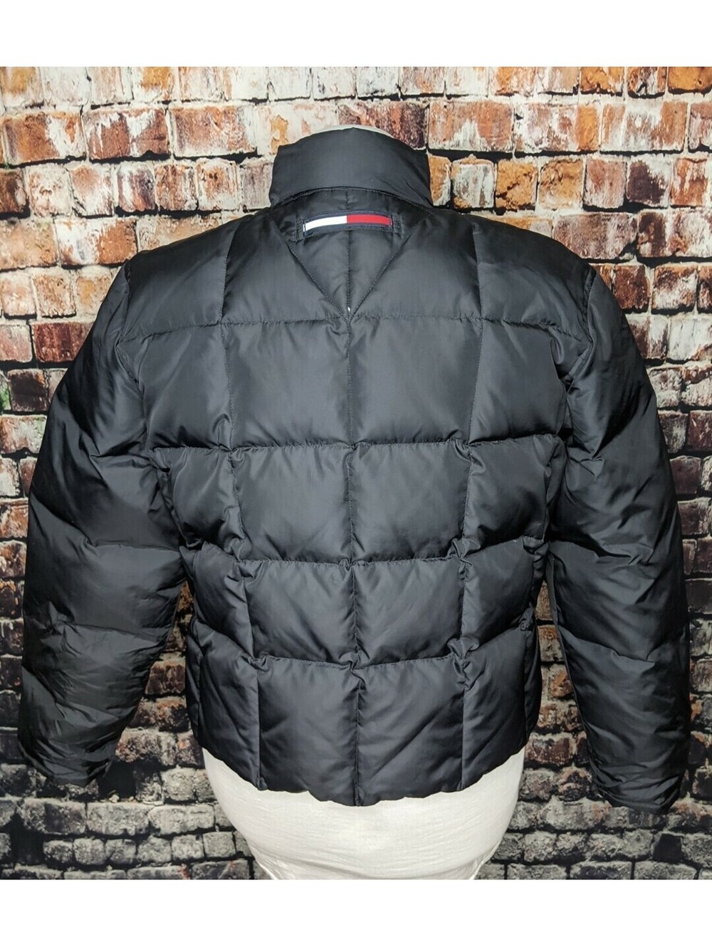 Tommy Hilfiger Down Puffer Jacket Coat Womens XL X-Large Short Winter Black Ski